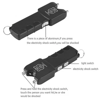 Saugos Įkraunamas LED Žibintuvėlis Elektroninių Shocker Už Triukas Išdaiga su Draugais Helovinas Naujovė Žaislų Gags & Praktinių Anekdotai