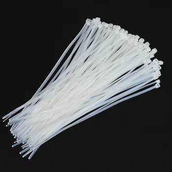 Savaiminio fiksavimo plastiko nailono kaklaraištis 100 VNT juodas ir baltas kabelis tvirtinimo elementą žiedo kabeliui zip apsiaustas dirželis nailono kabeliui