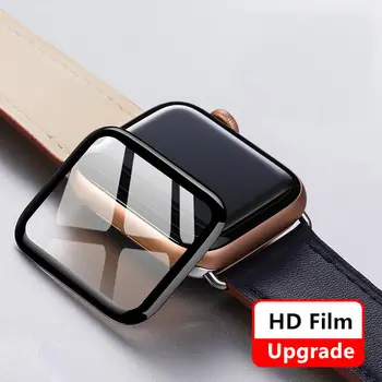 Screen Protector For apple laikrodžių atveju, 44MM 40MM serijos 6 5 4 3 se 42MM 38MM 9D HD minkšta Plėvelė atspari vandeniui iwatch atveju Priedai