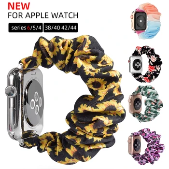 Scrunchie Elastinga Laikrodžių Dirželiai Apple Žiūrėti 6 SE Juosta 38mm 40mm 42mm 44mm už Iwatch Series 5 4 3 Apyrankę Dovanų ins