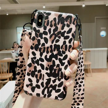 Seksualus Leopard Pečių Maišą Telefono dėklas 