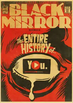 Senovinių Klasikinių Filmą Black Mirror Plakatas Geros Kokybės Dažymas Retro Plakato Kraft Popieriaus Juostoje Namuose Sienų Dekoras/Lipdukai