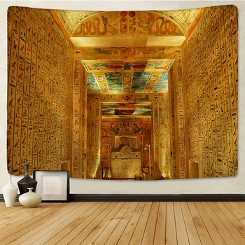 Senovės Egipto Sieniniai Gobelenai Sienos Faraonas Kabinti Lovatiesė Kilimėliai Hipių Stiliaus Fone Audinio Namų Dekoro