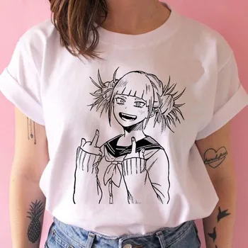 Senpai Himiko Toga Waifu Japonų Anime Moterų Marškinėliai Streetwear Trumpas rankovės O neck T shirt Harajuku Kawaii 90s Marškinėlius Female_T