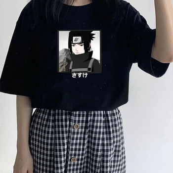 SENPAI Naruto Drabužiai Moterims T Shirts Uchiha Sasuke Marškinėliai Streetwear Grafinis Tees Moterų Drabužių 2020 Japonų Anime Tee Viršūnės