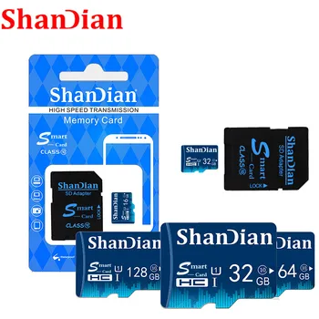 SHANDIAN Karšto pardavimo 32gb micro sd Atminties kortele 8GB 16GB 32GB 64GB 128GB Class10 micro sd Kortelės, 