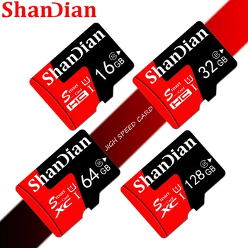 SHANDIAN Mini SD Korta 4GB 8GB 16GB Class 6 Realias galimybes 32GB SD Atminties Kortele High Speed Smast SD Kortelė TF kortelę Nemokamas Pristatymas