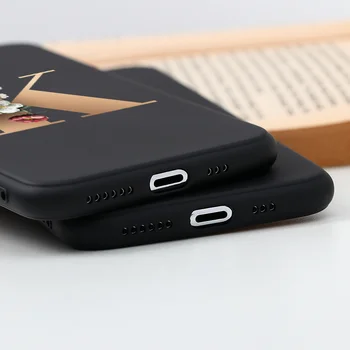 Silikoninis Telefono dėklas, Skirtas Xiaomi Mi 10T Redmi Pastaba 9S 7 8T 8 6 5 9 S Pro Max Coque Už mi10t Priskirtą Raidę Galinį Dangtelį Fundas Atvejais