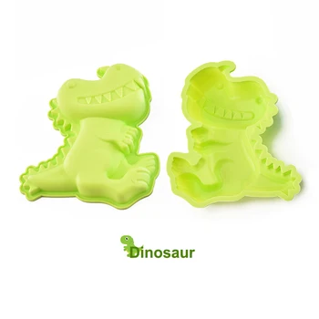 Silikono Dinozaurų Formų 3D Tortas Pelėsių Dinozaurų Torto Formos Minkštas Pienelis Kepimo Formos Šokoladiniai Saldainiai, Cukraus Formų Pyragas Apdaila