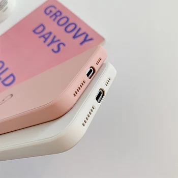 Silikono Meilė Širdies Porų Telefono dėklas Skirtas iPhone 11 12 Pro X XR XS Max 7 8 Plus SE 2020 Saldainiai Spalvos Minkštos TPU Galinį Dangtelį