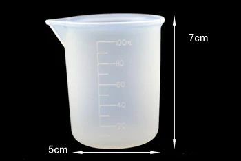 Skaidrus 1X100ML Silikono matavimo puodelis Padalinta puodelio Dervos, Silikono Formų rankų darbo 