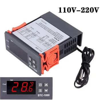 Skaitmeninis Temperatūros Reguliatorius Termostatas Thermoregulator Inkubatorius LED 10A Šildymo Aušinimo -1000 1000 12V 24V 220V