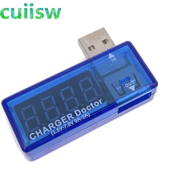Skaitmeninis USB Mobiliojo Energijos įkrovimo srovė Testeris, Matuoklis Mini USB įkroviklis gydytojas voltmeter ammeter LED ekranas