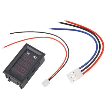 Skaitmeninis voltmetras Dc100V 10A Voltmeter Ammeter Mėlyna+Raudona Led Amp Dual