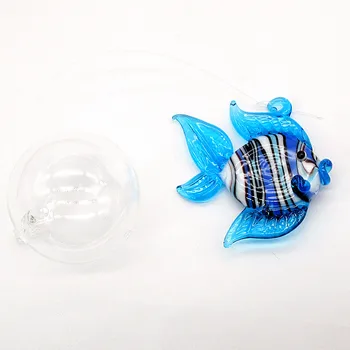Slankiojo Stiklo Burbulas Tropinių Žuvų Ornamentu Miniatiūriniai Jūros Gyvūnų Statulėlės Namuose Akvariumą Žuvų Bakas Dekoro Priedai Meno Pakabukas