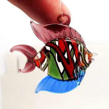 Slankiojo Stiklo Burbulas Tropinių Žuvų Ornamentu Miniatiūriniai Jūros Gyvūnų Statulėlės Namuose Akvariumą Žuvų Bakas Dekoro Priedai Meno Pakabukas