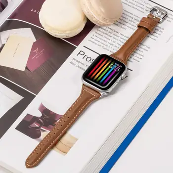 Slim Fit moterų diržu, Apple Watch serijos 1/2/3 Apple Watch Band 42mm 38mm Apyrankę, dirželį iwatch 4 5 6 SE 40mm 44mm