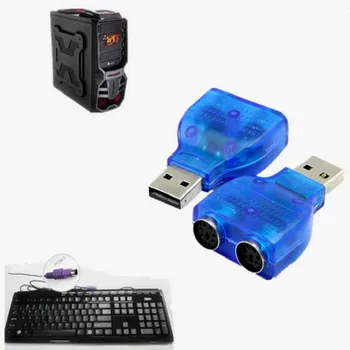 Slim USB 2.0 PS/2 adapteris raktu naudoti savo PS/2 Keyboard/Mouse USB prievado kompiuterio priedai Lašas Laivybos