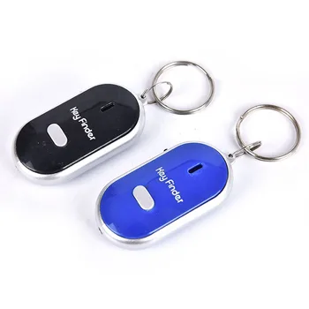 Smart paketų prižiūrėtojų raktinę Švilpukas Keychain Tracker Anti-Lost Finder Garso Valdymo LED Raktas