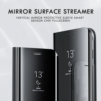 Smart Veidrodis, Flip Case For Huawei Y9 Premjero 2019 Atvejais Huawei Y5 Y6 Y7 Y9 2018 Y 5 6 7 9 Pro 2019 P Smart Z Padengti Rubisafe Fundas