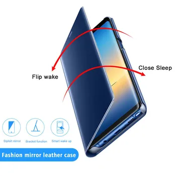 Smart Veidrodis, Flip Case For Samsung Galaxy A11 A12 A21S A31 A41 A51 A71 10 Pastaba Lite M11 M21 M31 M51 A32 A42 A52 A72 A02S Dangtis