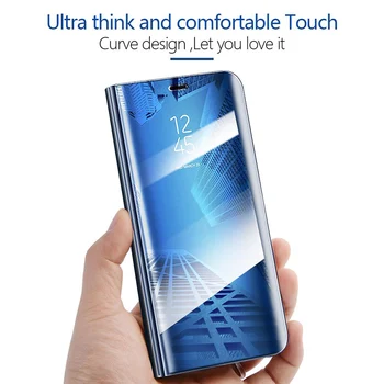 Smart Veidrodis, Flip Case For Samsung Galaxy A51 A71 A70 A50 A30S A01 A10 A20 A30 A40 A10S A50S A70S S10 S8 S9 Plus S7 Krašto Dangtis