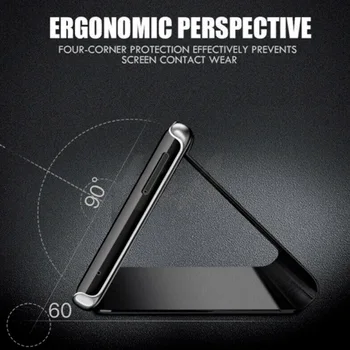 Smart Veidrodis, Flip Case For Samsung Galaxy S10 S9 S6 S7 S8 Krašto Plius A70 A50 S10 5G S10E Pastaba 8 9 10 Pro A90 A10E A20E Padengti