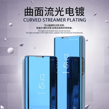 Smart Veidrodis Peržiūrėti Apversti Telefoną Atveju Xiaomi Redmi Pastaba 9s 9T 8 7 6 K30 Pro 8T 9A 9C 8A Mi 10T Lite Poco F2 Pro M3 X3 NFC Dangtis