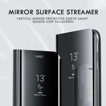 Smart Veidrodis Telefoną Atveju Xiaomi Redmi Pastaba 9s 8 7 K20 5 6 Pro 8T 9A 8A 7 4X Mi 10 10 Pastaba Pro Lite 9 8 SE 9T A3 F1 CC9 Dangtis
