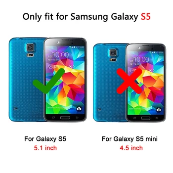 Smart View Flip Cover Odinis Telefono dėklas Samsung Galaxy S5 Galaxys5 Galaxi S 5 SM G900 G900F G9006V G900FD SM-G900F SM-G900