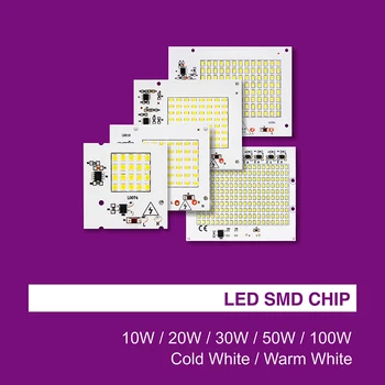 SMD LED Lempos Chip Smart IC AC 220-240V 10W 20W 30W 50W 100W 