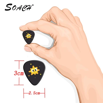 SOACH 10vnt/Daug 0.71 mm storio animacinių filmų Erdvus visatos Žvaigždė gitara kirtikliai modelio gitara dirželis gitara dalys Gitara Acc