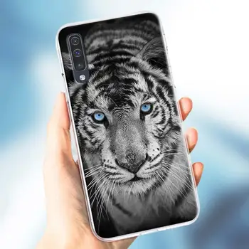 Soft Case For Samsung Galaxy A51 A71 A50 A70 A10 A20 A30 A40 A11 A21 A31 A41 5G 2020 Coque Padengti Tigras, Liūtas, Leopardas