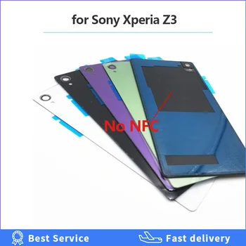 Sony Xperia Z3 Stiklo Atgal Korpusas Baterijos Dangtelis Galinių Durų atsarginės Dalys Atveju L55T D6603 D6643 D6653 D6633 su NFC