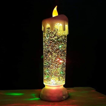 Spalva-Kintamas Žvakių Formos LED Nakties Šviesos Namuose Darbalaukio Šalis Dekoro Lemputė Dovanų Atmosfera-Dekoratyvinis Apšvietimas LED Šviesos Naktį