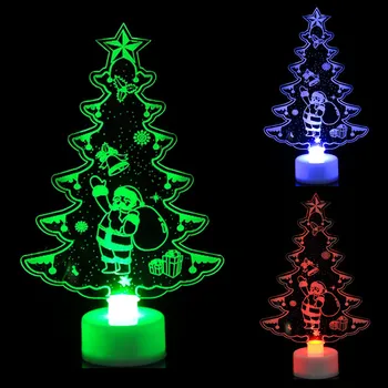 Spalvinga LED Dekoratyvinis Apšvietimas Naujųjų Metų Kalėdų eglutė Pakabukas papuošalai Sniego, Kalėdų Senelis, Šviesos Šalis tiekia Namų Dekoro