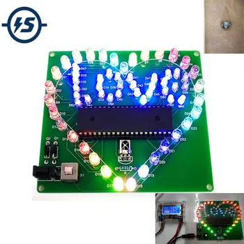 Spalvinga LED Lempos Širdies Formos Elektroninių 