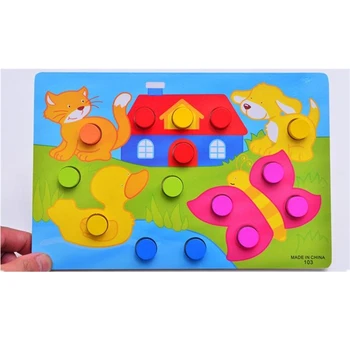 Spalvų Pažinimo Valdybos Montessori Švietimo Žaislai Vaikams Medinis Žaislas Dėlionės Vaikai Ankstyvojo Mokymosi Spalva Match Žaidimą