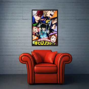 Spausdinant Nuotrauką Namų Dekoro Anime Mano Herojus Akademijos Pobūdžio Plakatą Miegamojo Sienos Meno Rėmelį