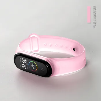 Sportas Linijos Apyrankės Už Xiaomi Mi Juosta 5 4 3 Watchband Minkšto Silikono Apyrankę Pakeitimo Smart Žiūrėti Juosta, Diržu, Miband 5