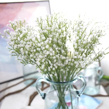 Sprogimo Netikrų plastikinių gėlių gypsophila Dirbtinių gėlių Vestuvių vazos, namų dekoro 
