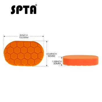 SPTA 3pcs Pack Hex-logika Vertus Aplikatoriaus Kempinėlė Epiliacija Padas Poliravimo Šluostės Poliravimo Šluostės, Skirtos Automobilio Poliravimo Ir Poliravimo