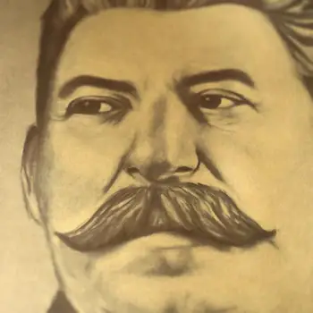 Stalino portretas kraft plakatas retro kavinė baras namų restoranas apdaila