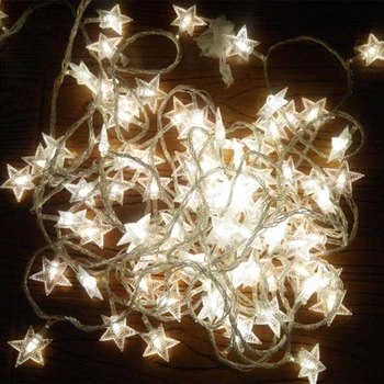 Star LED Lempos String 5M 30Led Šviesos Pasakų Girliandą Žibintų Mergina Kambariai Apdailos Atostogų, Gimtadienio, Vestuvių Užuolaidų Dekoro Žibintai