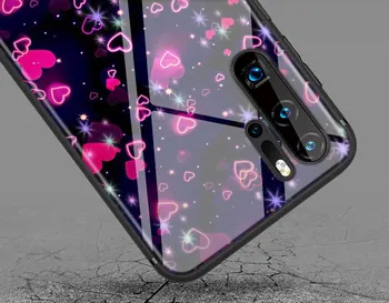 Starlight nutiestas meno Huawei P Smart Z Plius 2019 30 P20 Pro P10 P8 P9 Lite Plius Super Šviesus Juoda Telefono dėklas