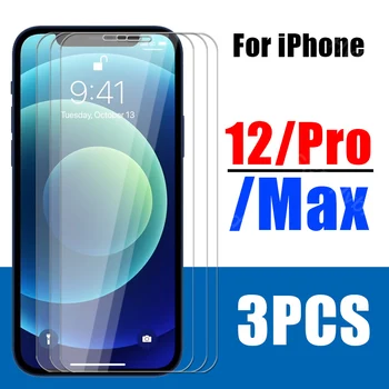 Stiklo iphone 12 pro max screen protector, šarvai 12pro 12max apsaugos grūdintas stiklas i12 iphone12 pro i telefono filmas 1 2 3 vnt.