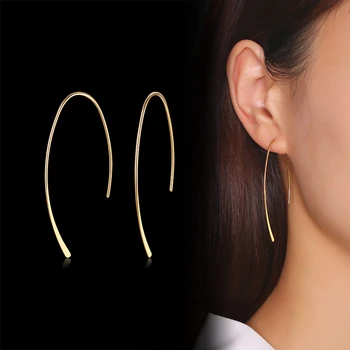 Stilingas Geometrinis Hoopas Auskarai, skirta Moterų, Mergaičių, Nerūdijančio Plieno Elegantiškas Minimalistinio Earings