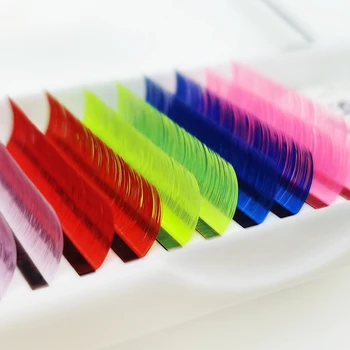 Sumaišykite 6 spalvų atskiros blakstienos minkštas ir natūralų blakstienų mink blakstienas spalvos false lashes, kad už grožį