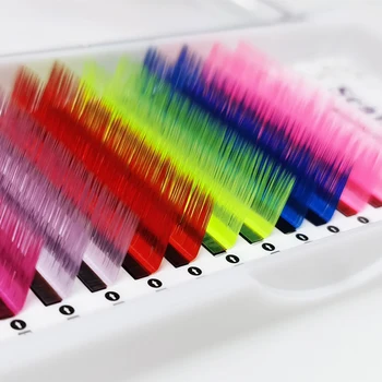 Sumaišykite 6 spalvų atskiros blakstienos minkštas ir natūralų blakstienų mink blakstienas spalvos false lashes, kad už grožį