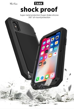 Sunkiųjų Apsaugos Doom Metalo Šarvai Aliumininiai Telefono dėklas skirtas iPhone 6 6S 7 8 Plus X 12 11 5S SE 5C Dulkėms atsparus smūgiams Dangtis
